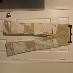 GSUWOO Beige Military Cargo Pants